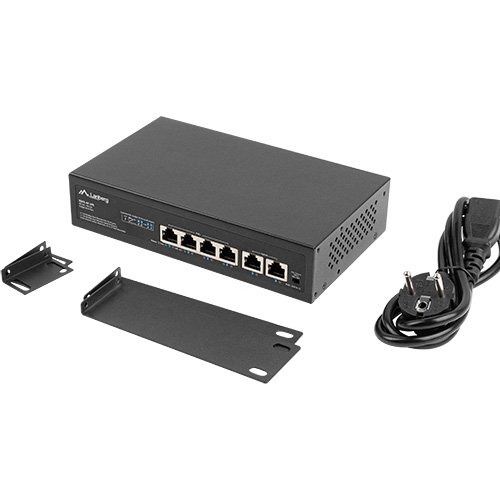 Lanberg RSFE-4P-2FE-60  10/100Mbps Rack PoE+Switch/007261