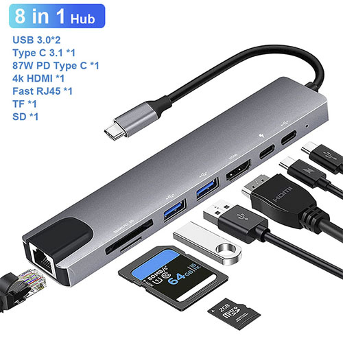 Type-C to HDTV 8in1 Adapter/007128