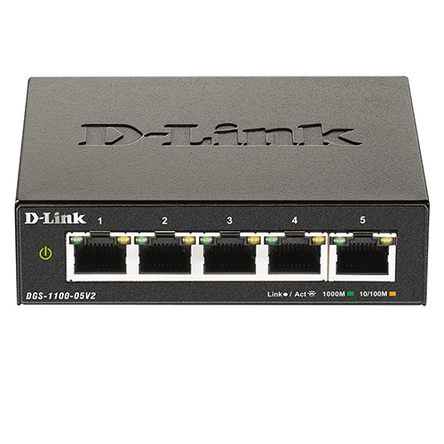 D-Link DGS-1100-05V2/5Ports Managed Network Switch